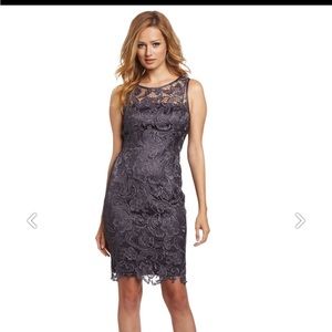 Adriana Papell Illusion Lace Sheath Dress
Charcoal